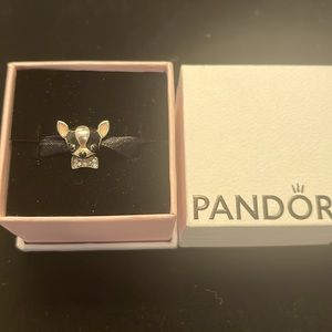 Pandora dog charm with stones.